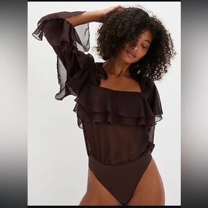 Free People Give Me Drama Bodysuit NWT